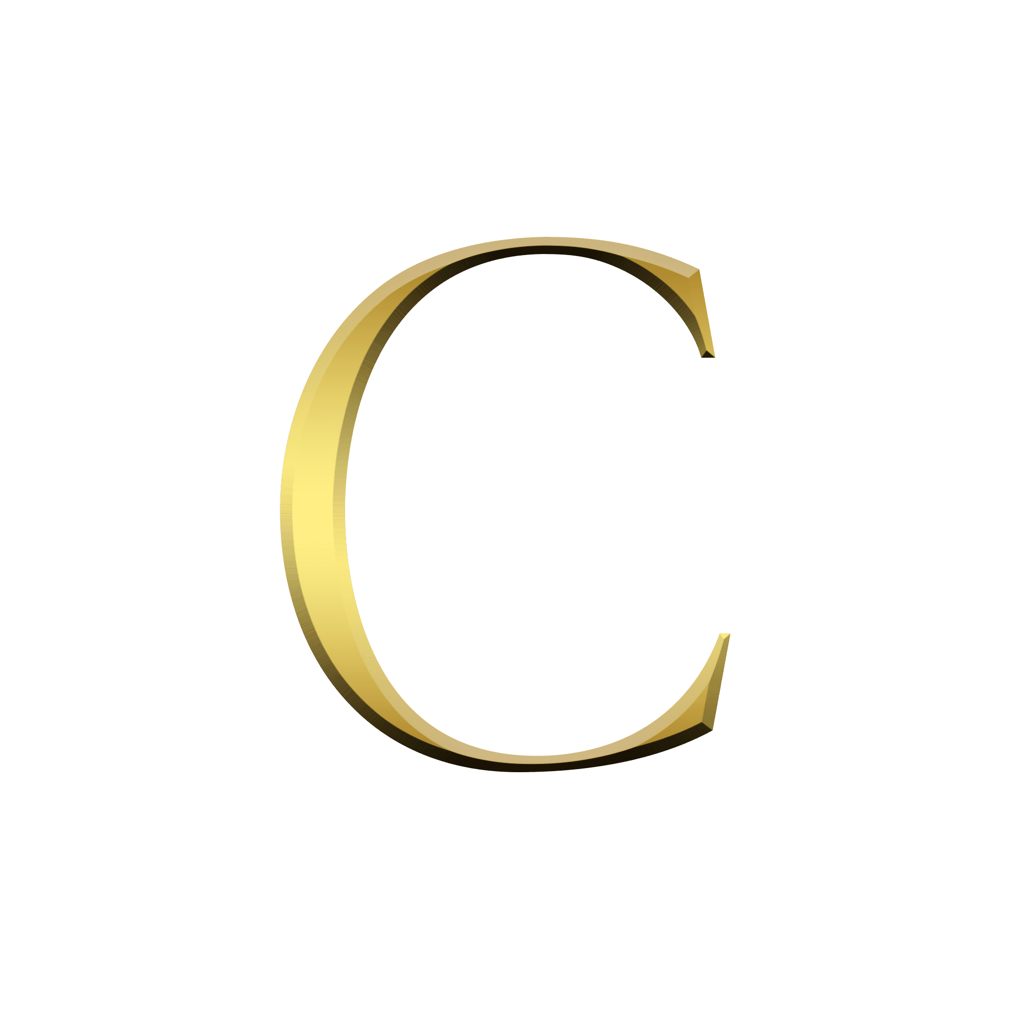 Site Logo - A golden color letter C